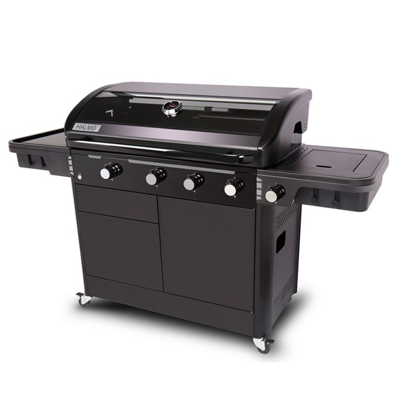 Halmo 4B Cart BBQ Grill with Side Burner