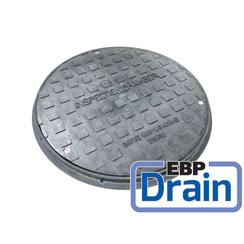 EBP 450mm Diameter Plastic 3.5 Tonne Loading - Locked Circular Manhole Cover 