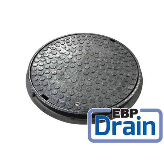 EBP 320mm Diameter Plastic 2.5 Tonne Loading - Locked Circular Manhole Cover 