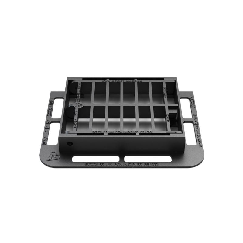 EBP 380mm x 315mm x 70mm Ductile Iron Class C250 Loading - Fixed End Hinge Gully Grate 