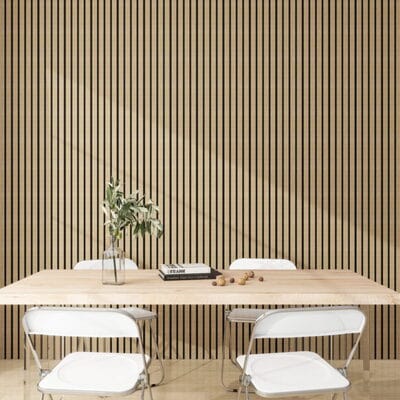 SplashPro Narrow Slat Wall Panel 2400mm x 42mm x 12mm - All Colours - The Wood Wall Panel Company