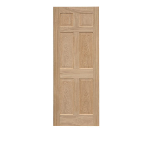 6 Panel Oak Unfinished Internal Door - All Sizes