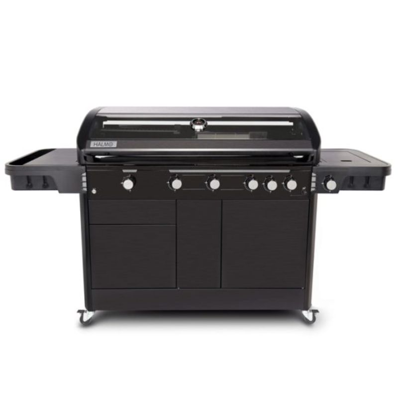 Halmo 6B Cart BBQ with Side Burner