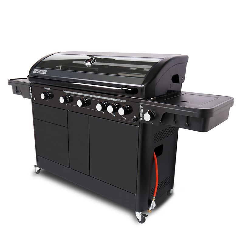 Halmo 6B Cart BBQ with Side Burner