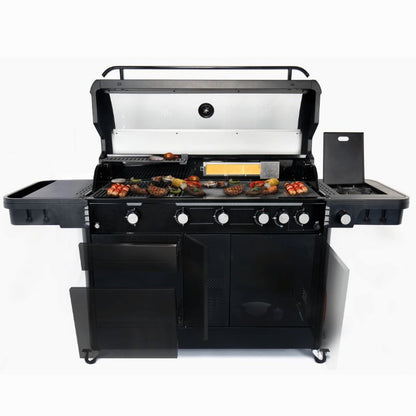 Halmo 6B Cart BBQ with Side Burner