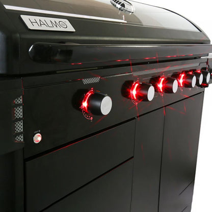 Halmo 6B Cart BBQ with Side Burner