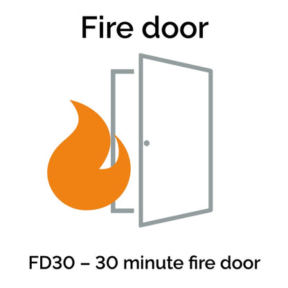 JB Kind Oak Traditional Mersey Internal Fire Door Unfinished 1981 X 838 X 44mm