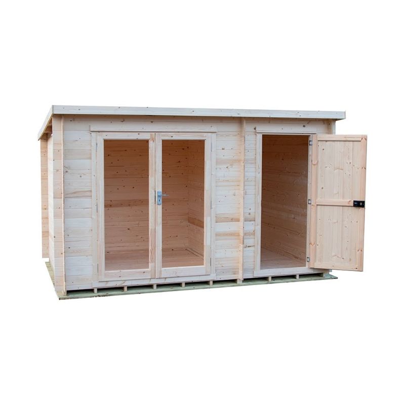Walsoken Log Cabin inc Side Shed - 8ft x 12ft
