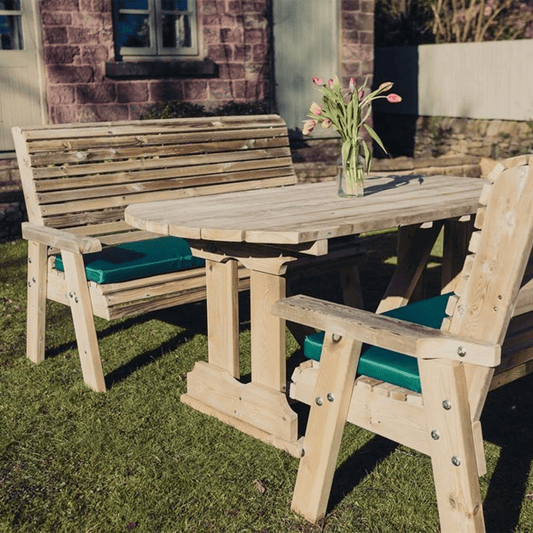 Churnet Valley Ergo 6 Seat Table Set (3 Benches)