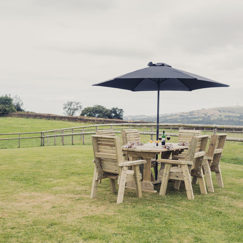 Churnet Valley Ergo 6 Seat Table Set (6 Chairs)