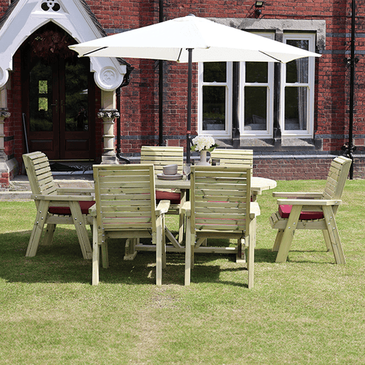 Churnet Valley Ergo 6 Seat Table Set (6 Chairs)