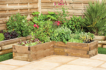 Image for Forest Caledonian Corner Raised Bed - 131cm x 28cm