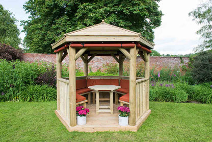 Image for Forest 3m Hexagonal Wooden Garden Gazebo with Cedar Roof