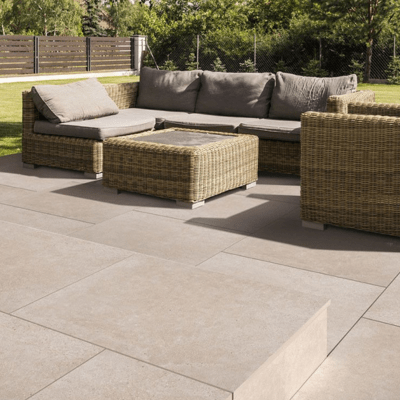 Ambleside Outdoor Porcelain Paving Tile - 600mm x 600mm - Beige - Spectrum