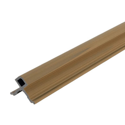 Golden Oak slatted composite cladding external corner trim by ShadowClad, 2900mm x 63mm x 9mm.