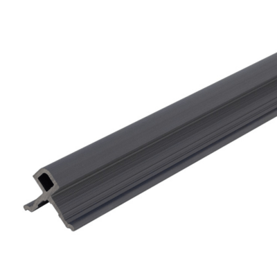 ShadowClad slatted panel external corner trim in Silver Grey Oak, 2900mm x 63mm x 9mm, durable composite material.