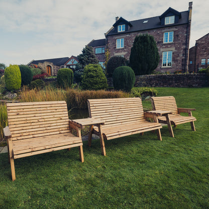 Churnet Valley 7 Seat Set (1 x 3 Seat Bench and 2x 2 Seat Bench) Straight Tray