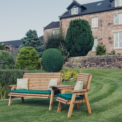 Churnet Valley 4 Seat Set (1 Chair and 1 x 3 Seat Bench) Angled Tray