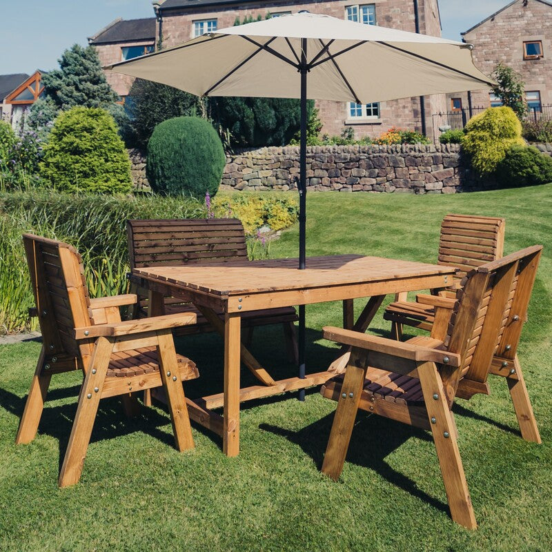Churnet Valley 6 Seater Set (2 Chairs and 2 x Benches)