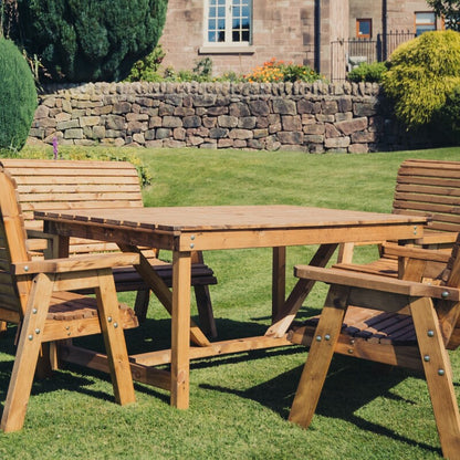 Churnet Valley 6 Seater Set (2 Chairs and 2 x Benches)