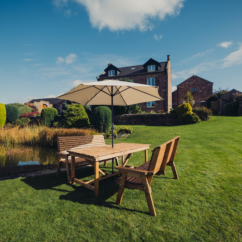 Churnet Valley 4 Seat Set (2 x 2 Seat Benches)