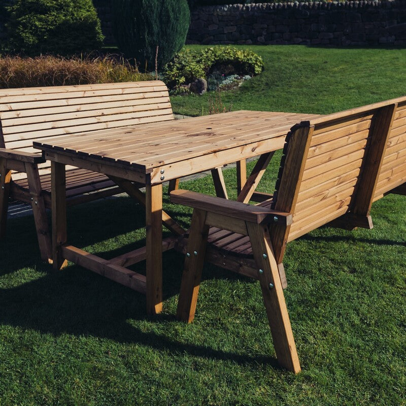 Churnet Valley 6 Seat Set (2 x 3 Seat Benches) 179.5 cm Table