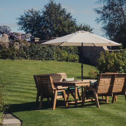 Churnet Valley Seat 10 Set (2 x 2 Seat Benches and 2 x 3 Seat Benches) 179.5cm Table