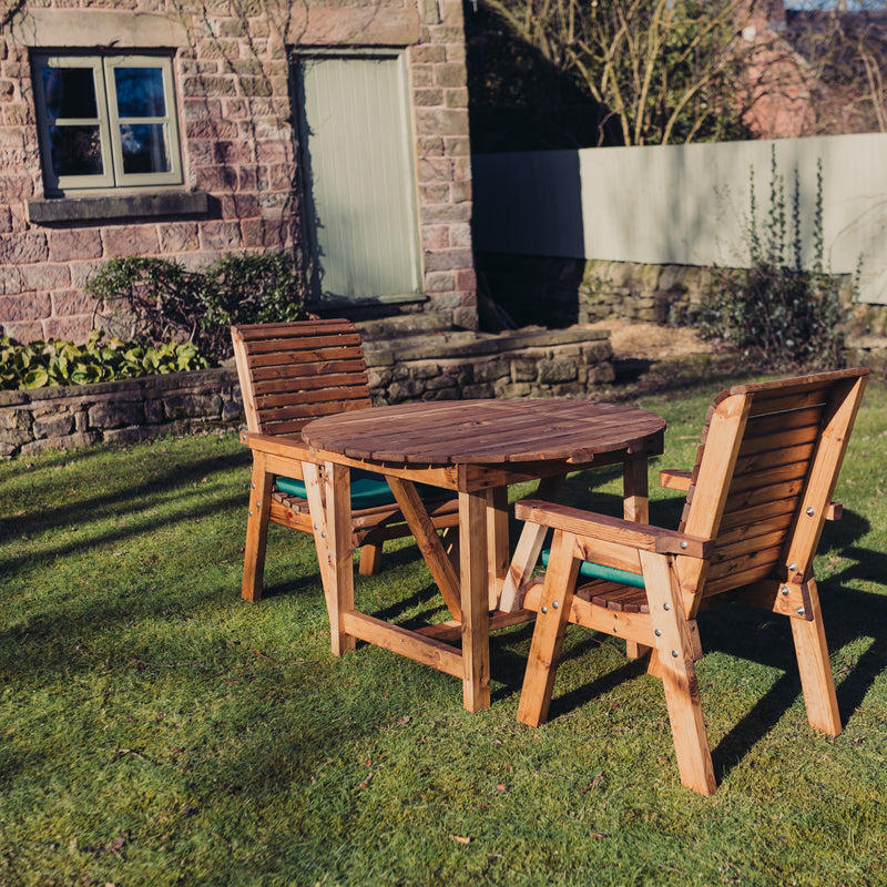 Churnet Valley 2 Seat Round Table Set (2 Chairs)