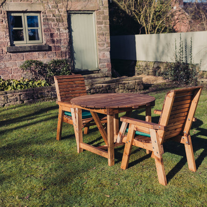 Churnet Valley 2 Seat Round Table Set (2 Chairs)