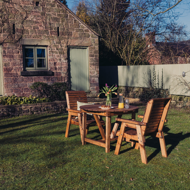 Churnet Valley 2 Seat Round Table Set (2 Chairs)