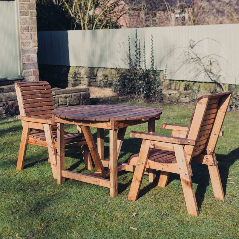 Churnet Valley 2 Seat Round Table Set (2 Chairs)