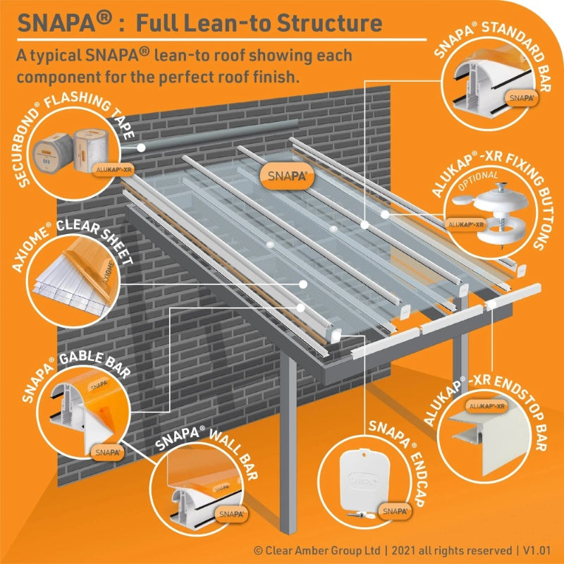Snapa Clear Polycarbonate C Section - All Sizes