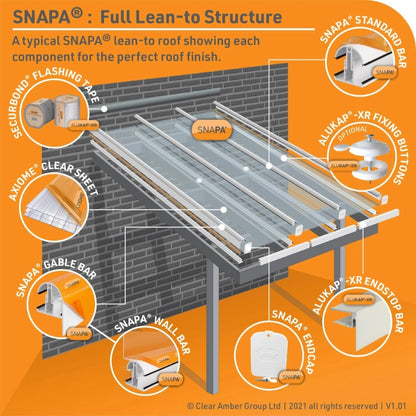 Snapa Clear Polycarbonate C Section - All Sizes