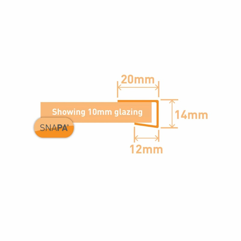 Snapa Clear Polycarbonate C Section - All Sizes