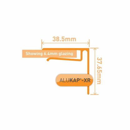 Alukap-XR Aluminium End Stop Bar 6.4mm x 4.8m - All Colours