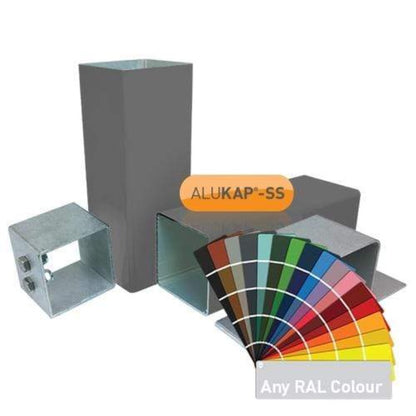 Alukap-SS Aluminium Post & Bracket Kit 3000mm - Powder Coated