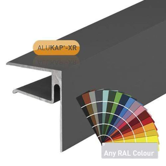 Alukap-XR 45mm Aluminium Bar with Rafter Gasket and End Cap Grey - All Lengths
