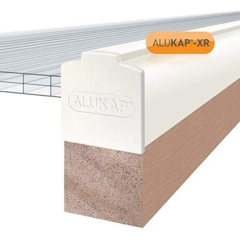 Alukap-XR 60mm Aluminium Gable Bar 3m 55mm with Rafter Gasket and End Cap