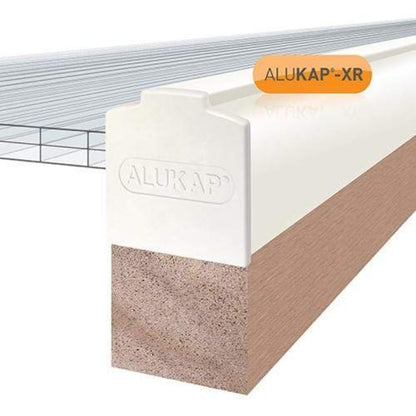Alukap-XR 60mm Aluminium Gable Bar 3m 55mm with Rafter Gasket and End Cap