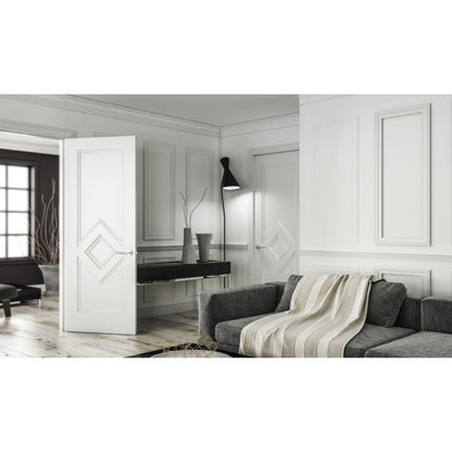 Deanta Ascot Internal Fire Door White Primed - 78in x 30in (1981 x 762mm)