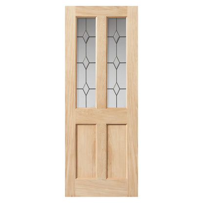 JB Kind Oak Traditional Churnet Glazed Internal Door Unfinished 1981 X 838 X 35mm