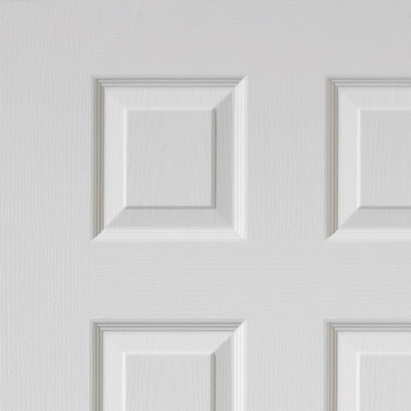 JB Kind White Textured 6 Moulded Panel Colonist Internal Fire Door 1981 X 826 X 44mm