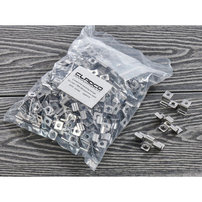 Cladco Composite Decking Stainless Steel Clips + M4 x 30 Stainless Steel Wood Screws (Pack of 100)