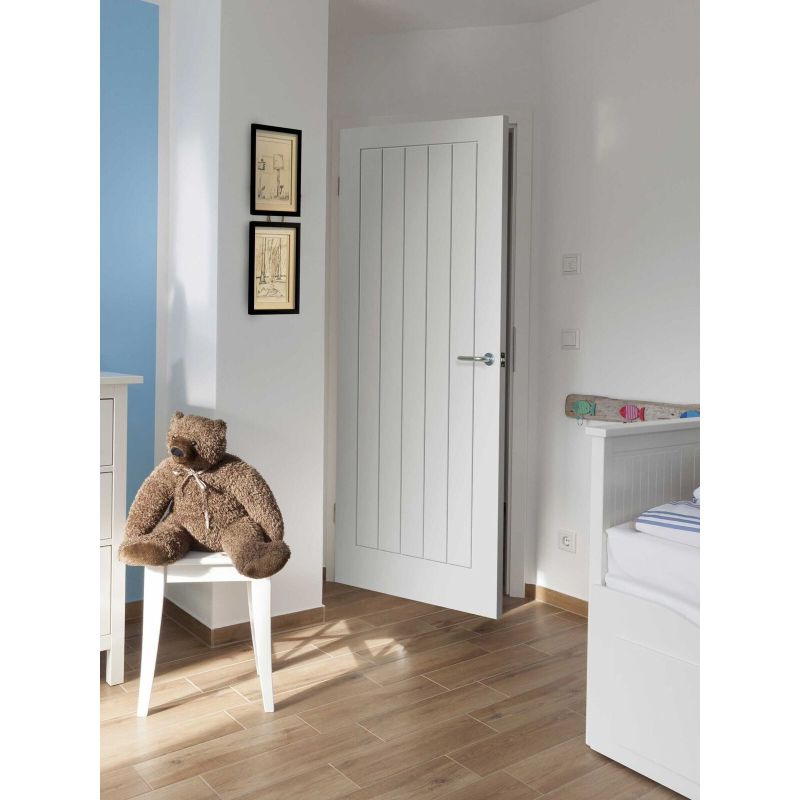 JB Kind White Primed Moulded Panel Cottage 5 Internal Fire Door 1981 X 838 X 44mm