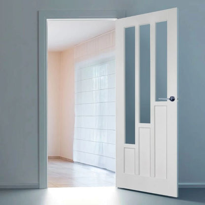 LPD Coventry White Primed Clear Glazed Internal Door 78in x 30in x 35mm (1981 x 762mm)