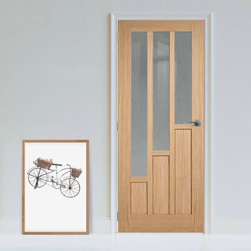 LPD Coventry Oak Glazed Internal Door-80in x 32in x 35mm (2032 x 813mm)