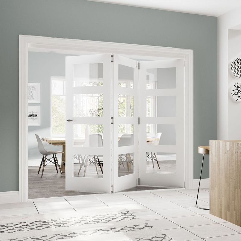 Deanta Coventry Clear Glazed Interior White Primed Door 2040 x 826 x 40mm
