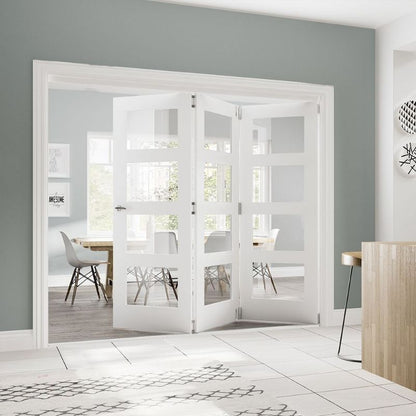 Deanta Coventry Clear Glazed Interior White Primed Door 2040 x 826 x 40mm