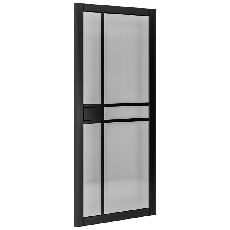 Deanta Dalston Prefinished Black Tinted Glazed Internal Door 2040 x 726 x 40mm