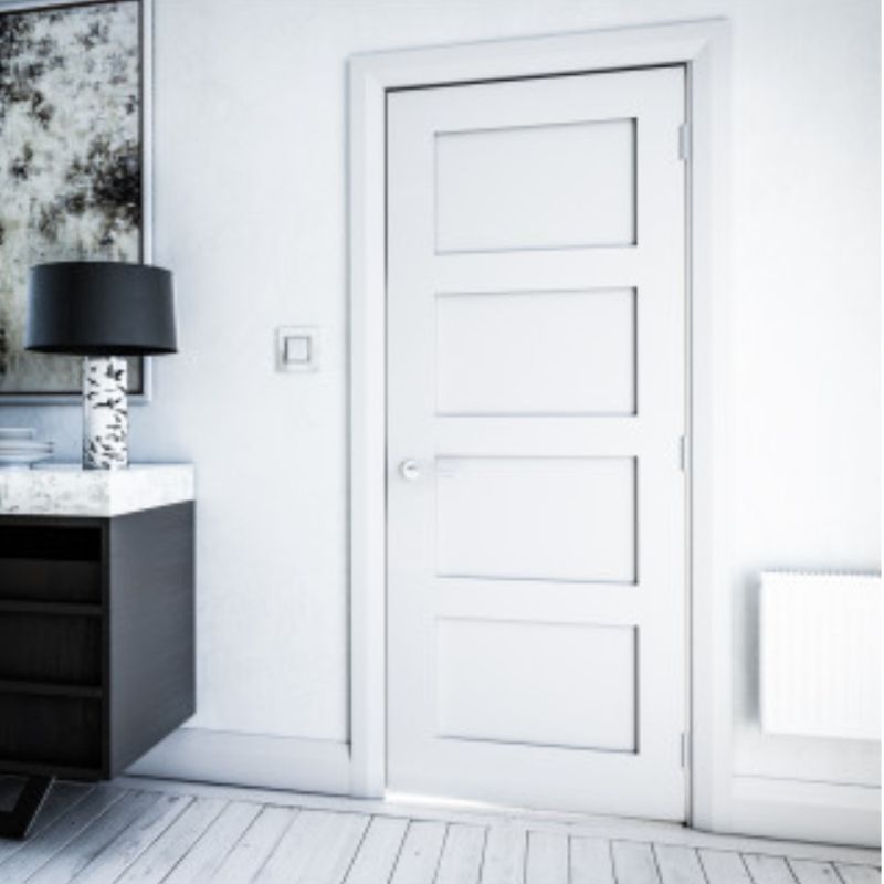 Deanta Coventry Interior White Primed Shaker Door 2040 x 726 x 40mm